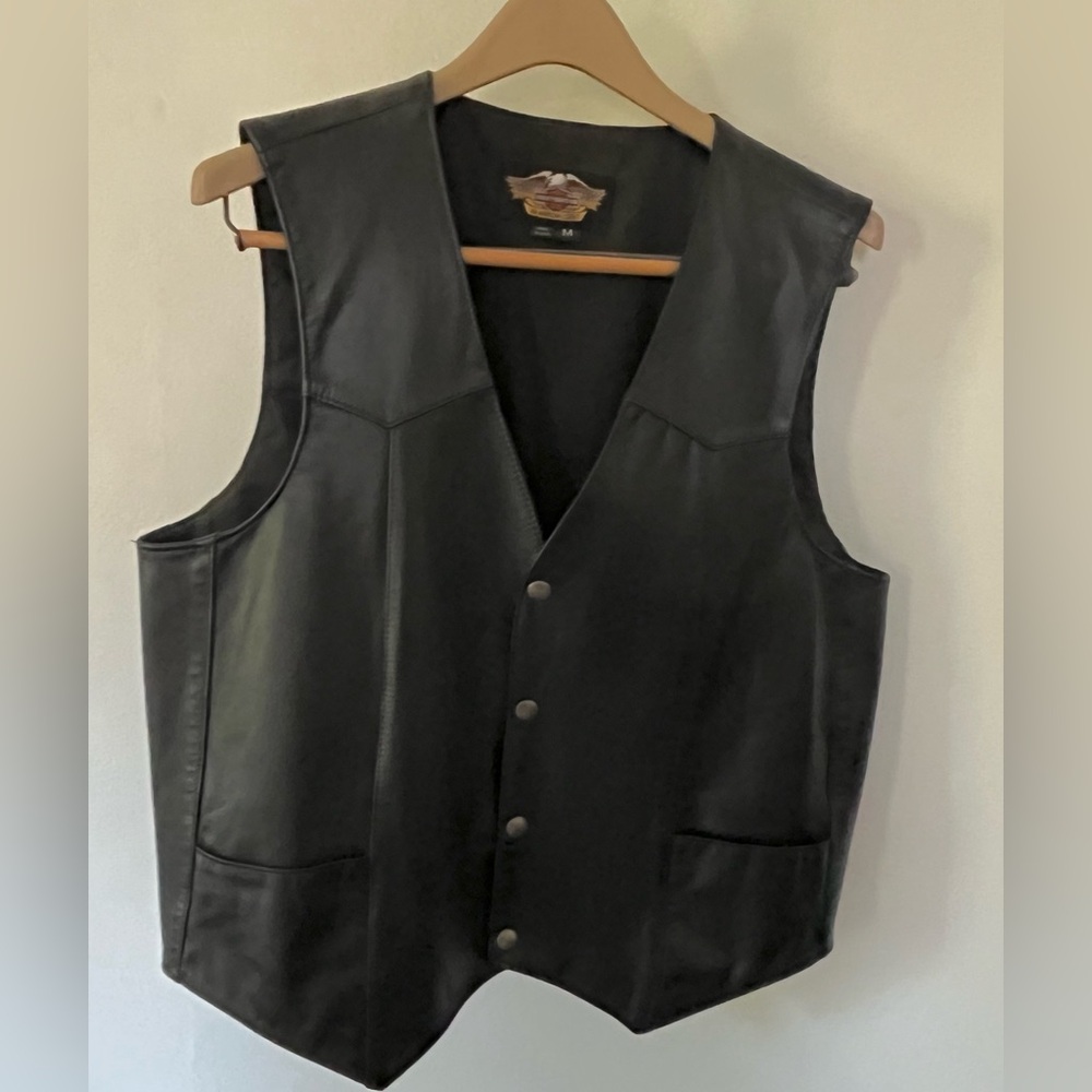 Leather Harley Davidson vest EUC
